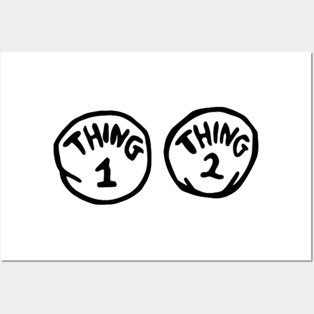 Thing 1 and Thing 2 Wall Art by JAFARSODIK